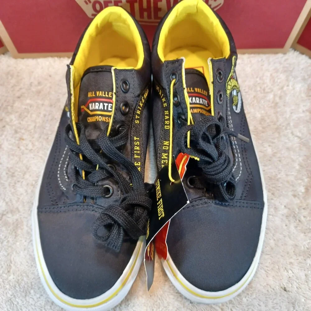 Vans X Men's 4.5/Women's 6 Old Skool Cobra Kai Dojo Black/Yellow VN0A3WKT05N